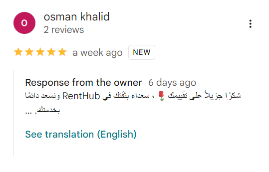 Google Maps Review from Osman Khalid